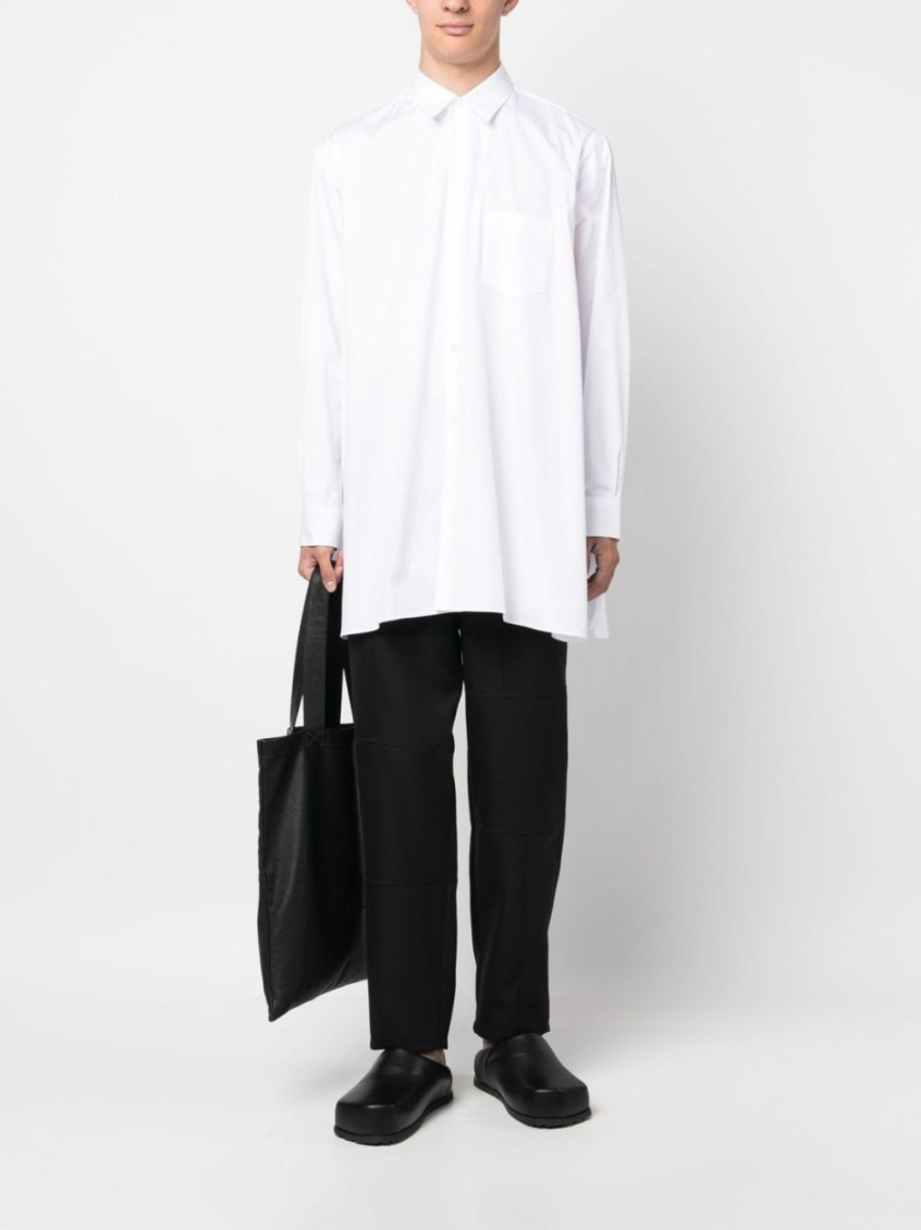 White Side Slit Shirt