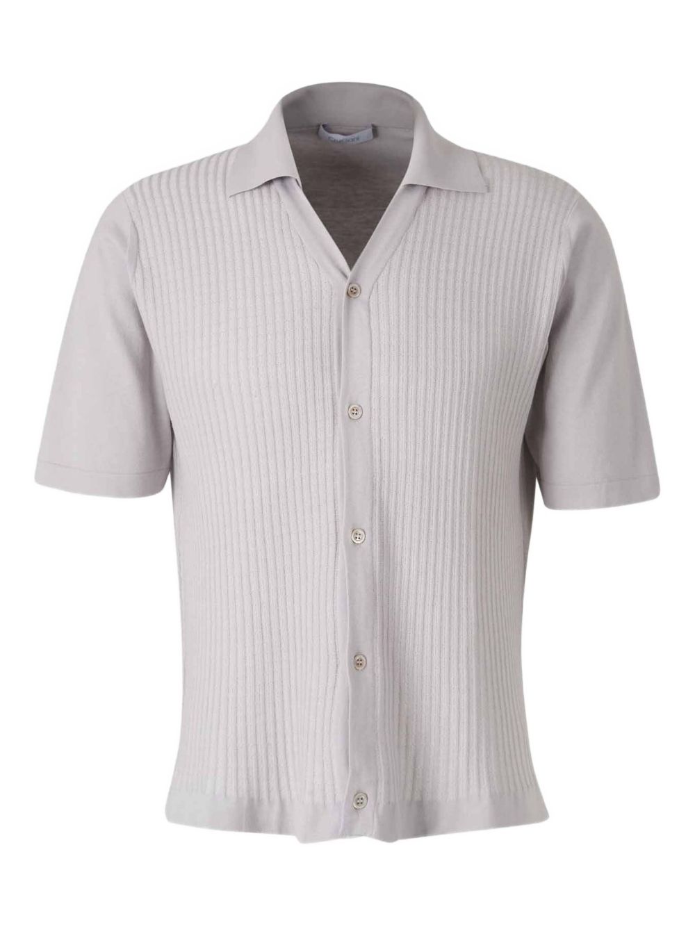Cruciani ribbed polo cardigan - Grey