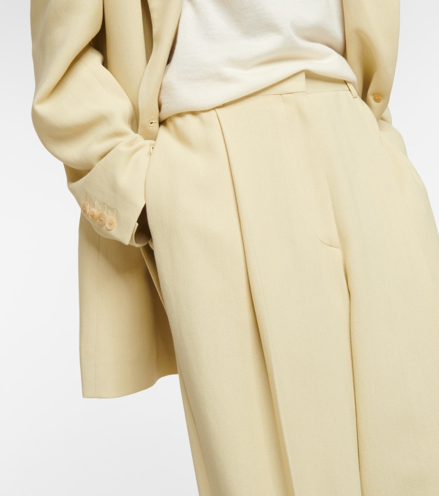 Tor crêpe straight pants