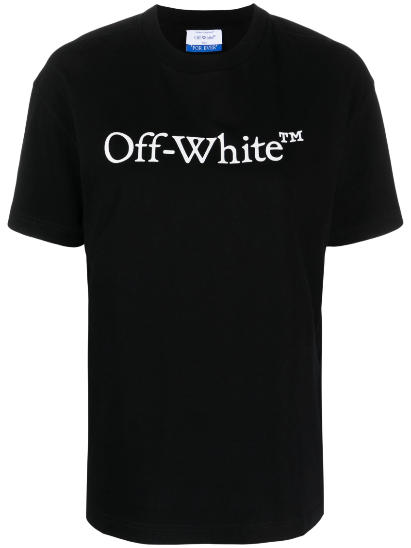 Bookish logo-print cotton T-shirt - Black