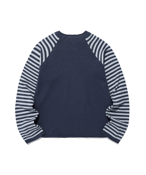 STAR STRIPE RAGLAN KNIT_NAVY