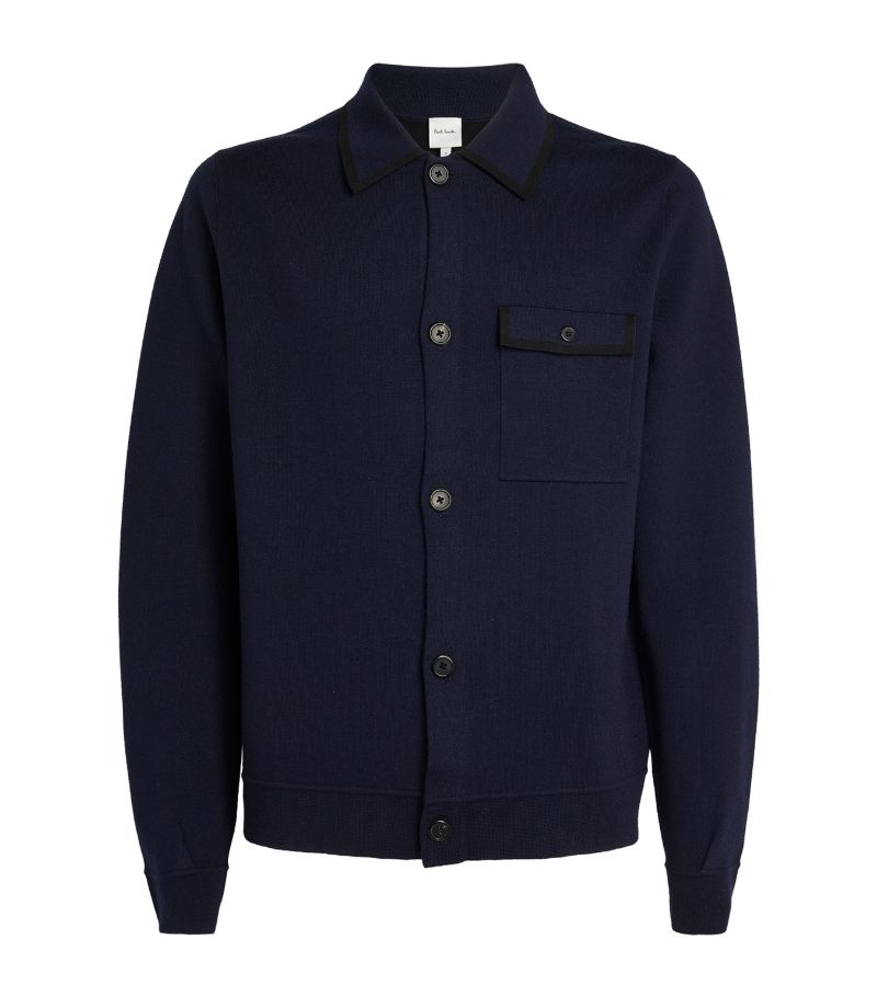 Merino-Cotton Tipped Overshirt