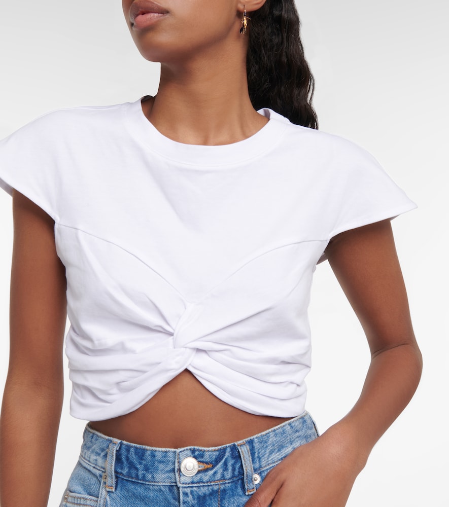 Zineaegz cotton jersey crop top
