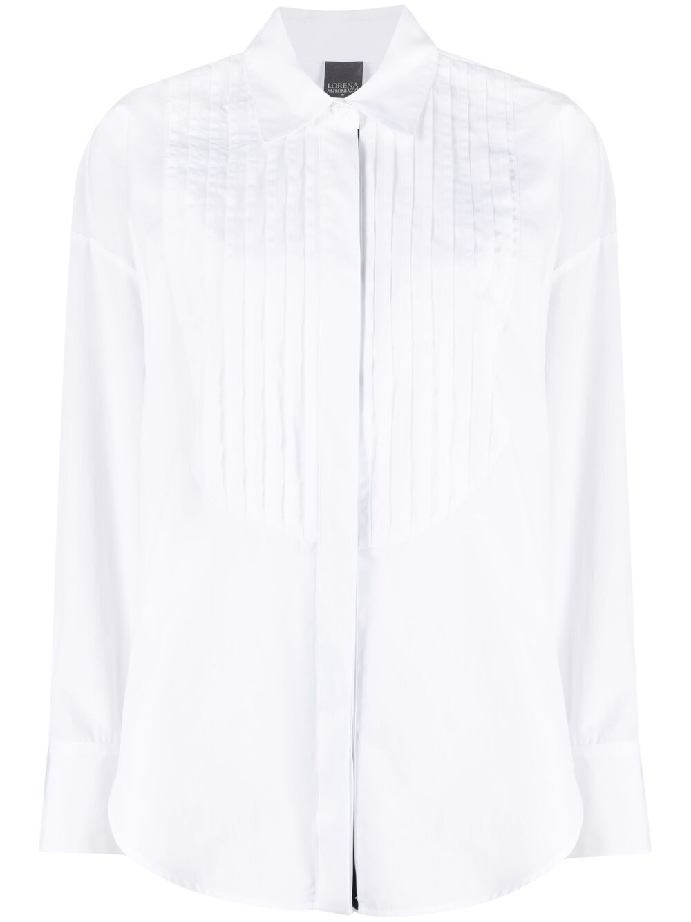 Ribbed long-sleeved shirt - White