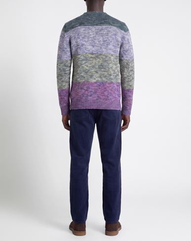 Man Sweater Lilac Size L Virgin Wool