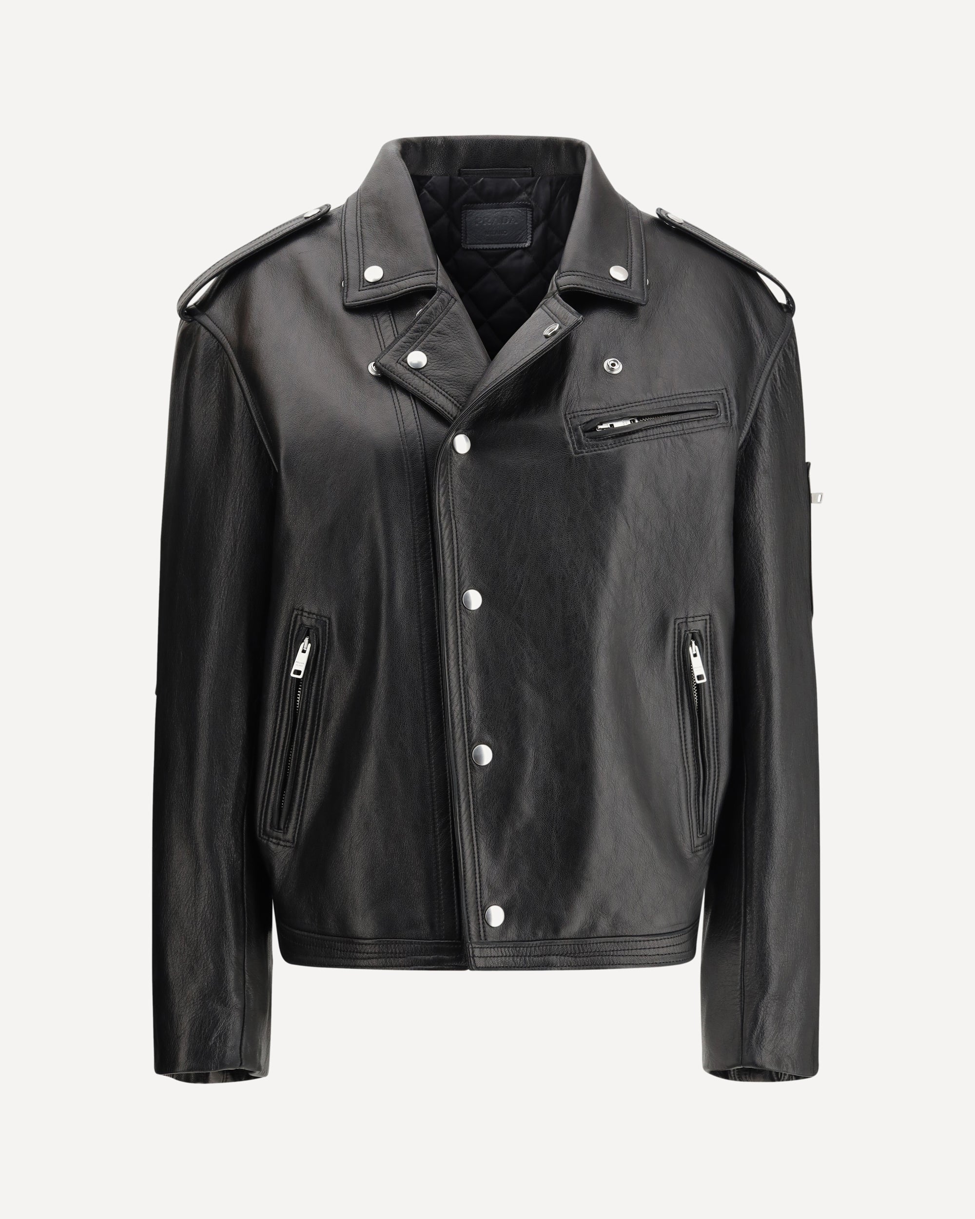 PRADA Biker leather Jacket Female 40
