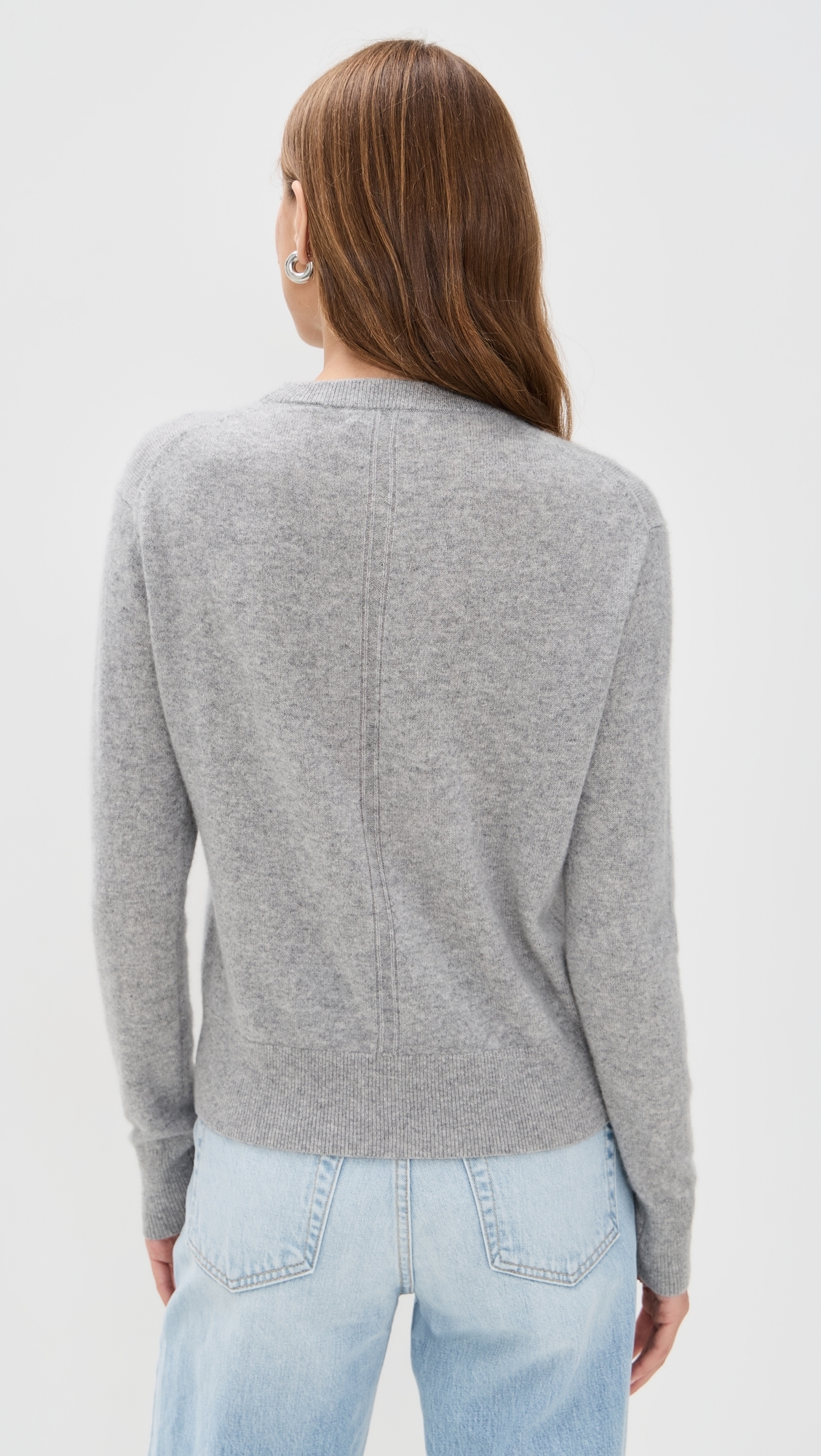 Cashmere Crew Pullover Grey Heather