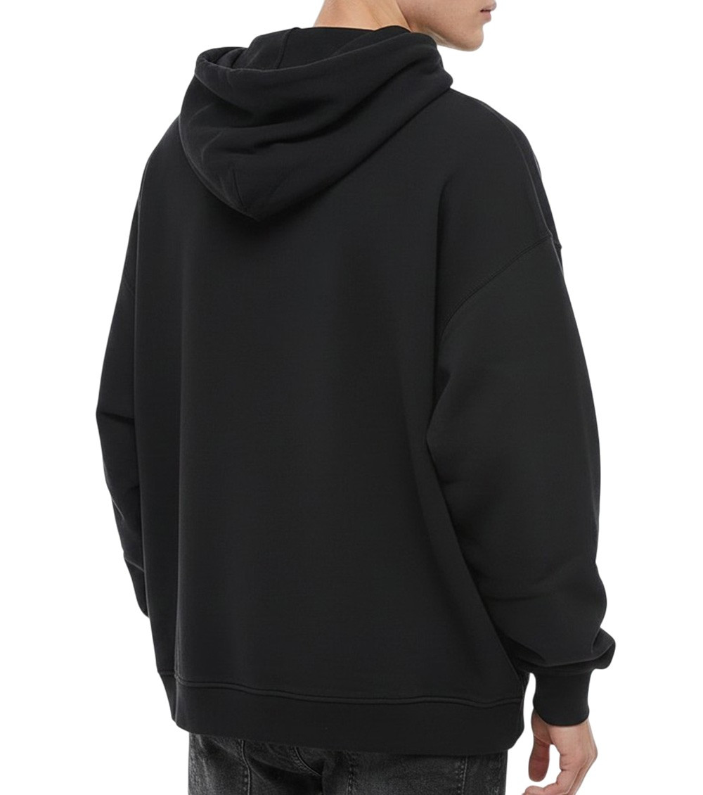 Black Graphic Logo Hoodie