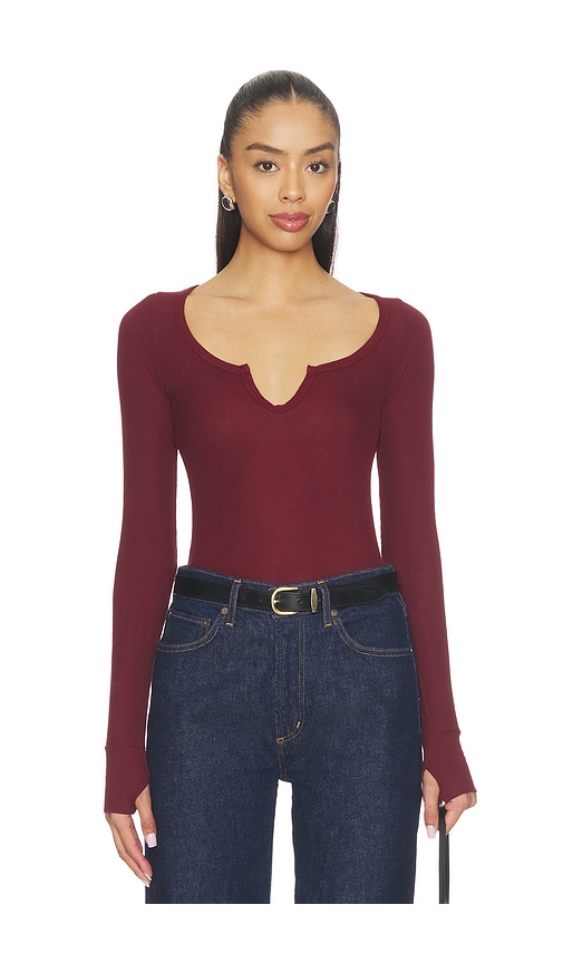 Michael Lauren Maeve Long Sleeve Scoop Neck Top in Baby Blue. - L also in XS, S