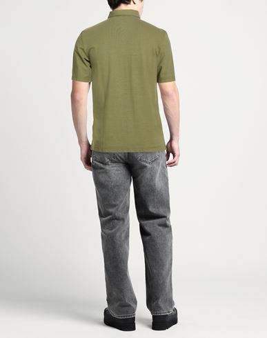 Man Polo shirt Military green Size 40 Cotton