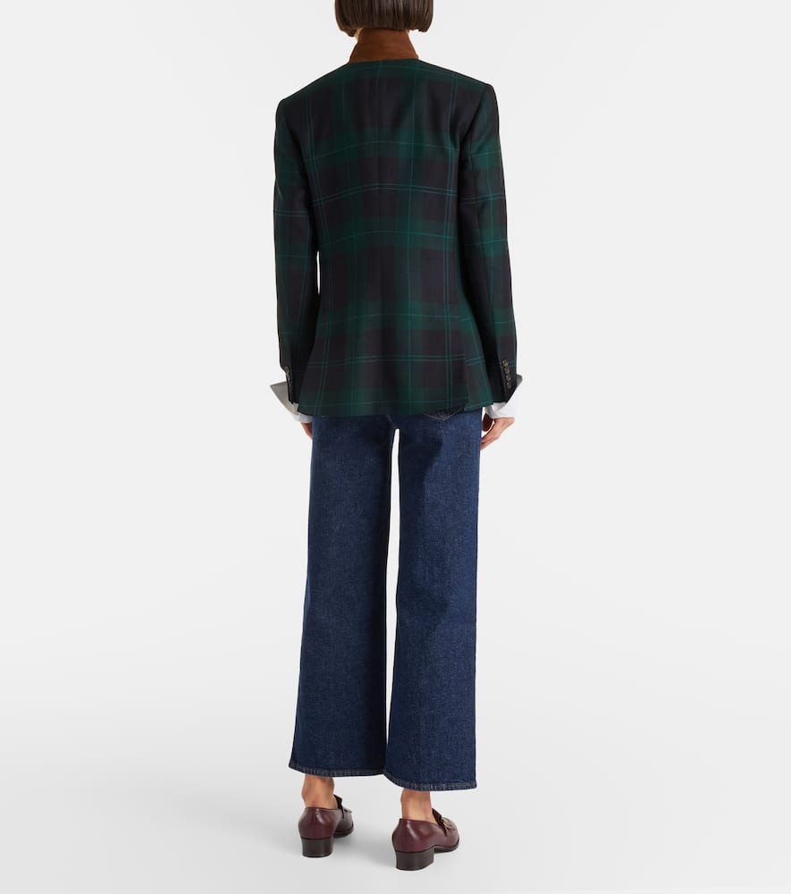 Cropped high-rise wide-leg jeans