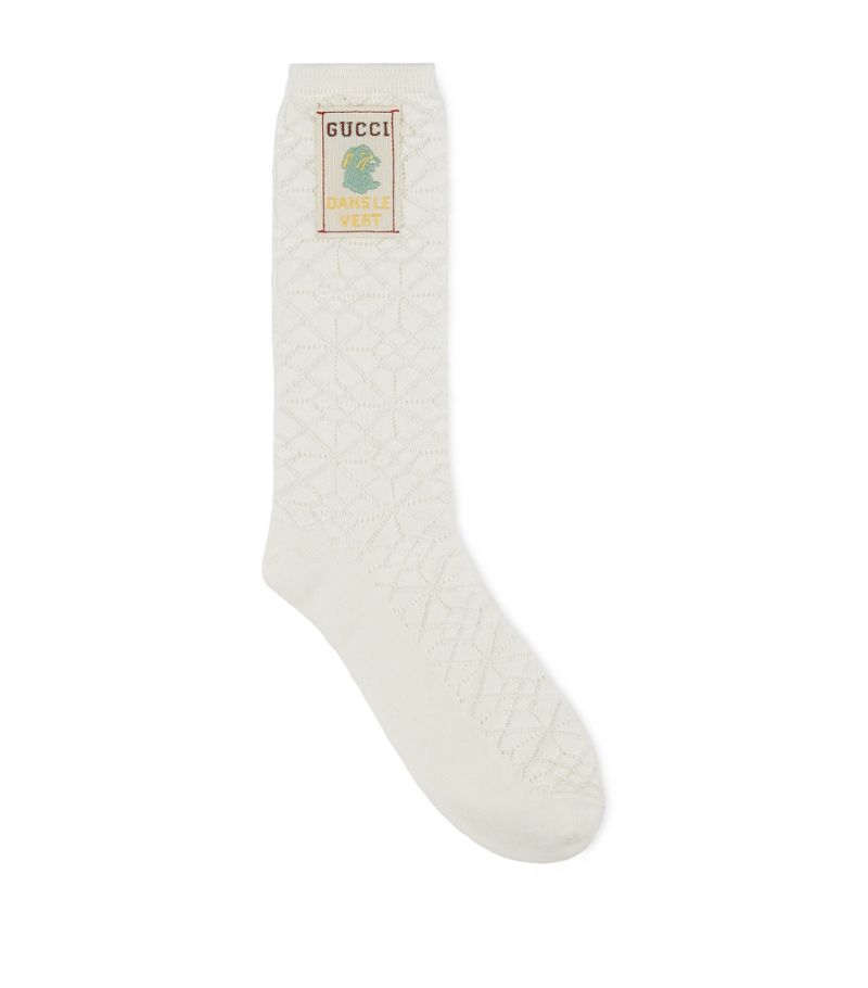 Perforated Dans Le Vert Socks