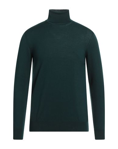 Man Turtleneck Dark green Size 5 Merino Wool
