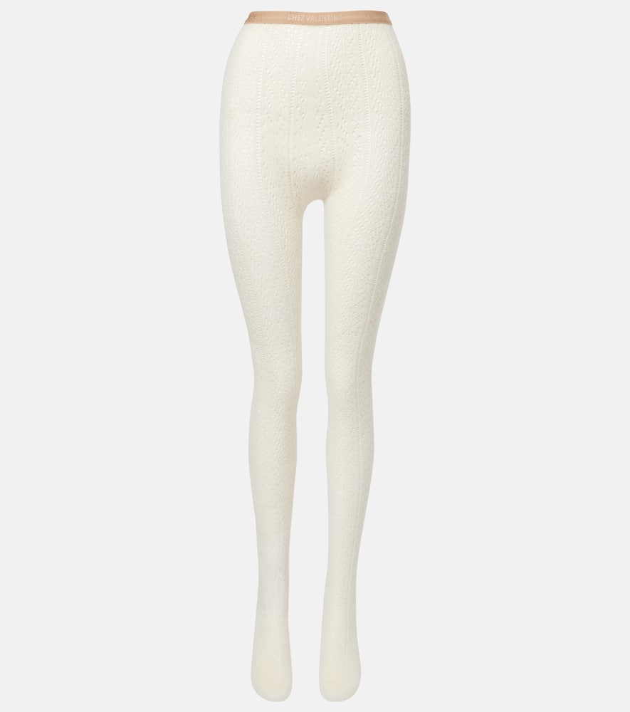 Logo wool-blend tights