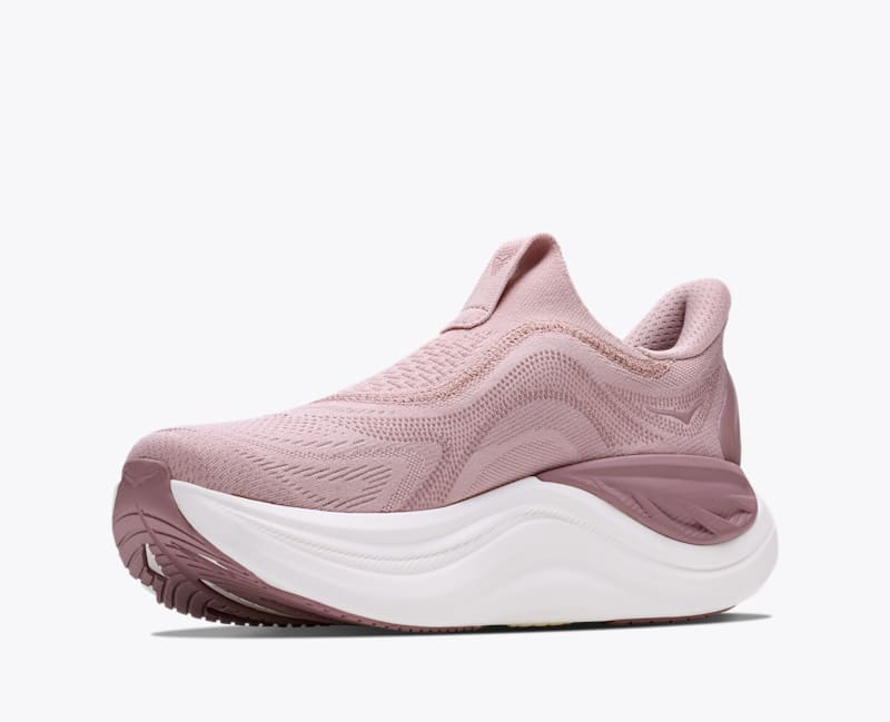 HOKA Women's Skyward Laceless Shoes in Pink Opal/Alabaster