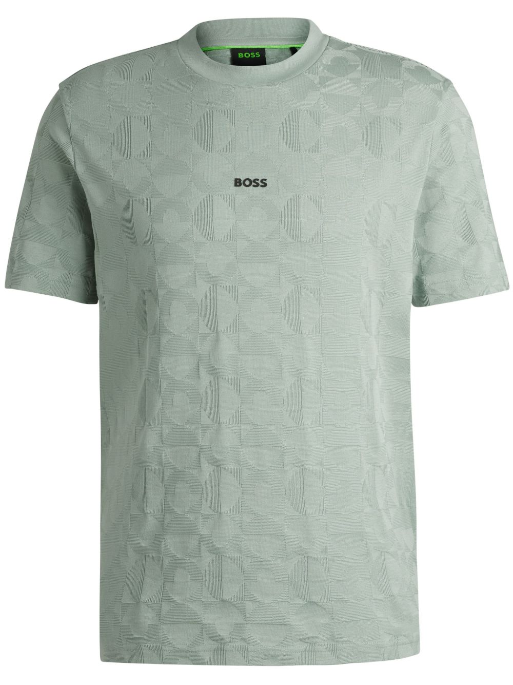 BOSS geometric-jacquard T-shirt - Black
