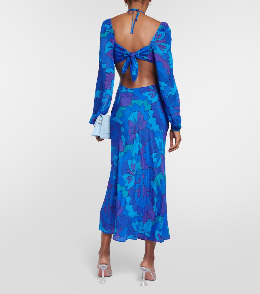 Kamilla printed georgette maxi dress