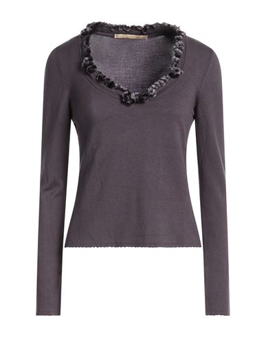 Woman Sweater Dark purple Size 6 Viscose, Polyester