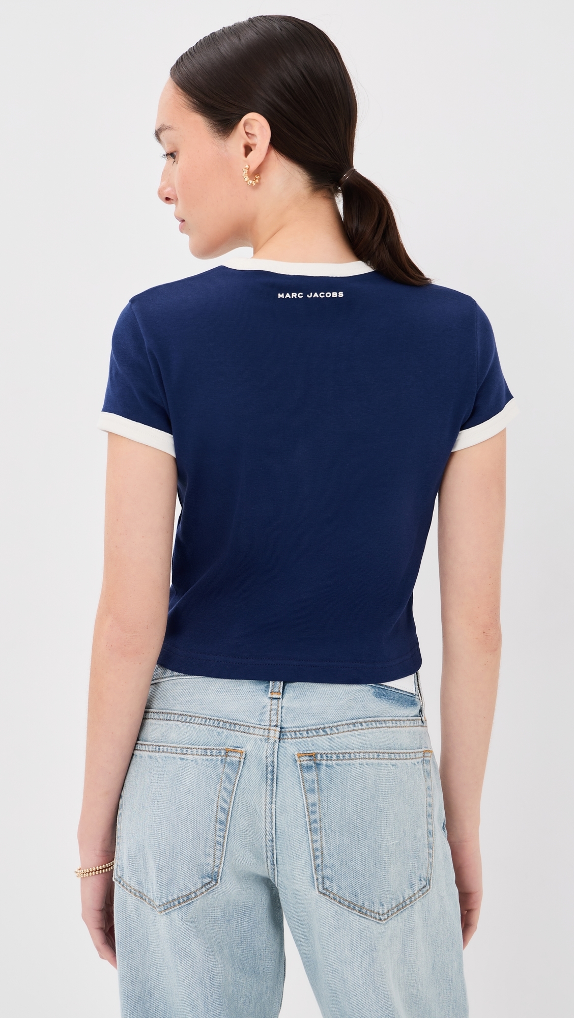 Pop J Marc Ringer Baby Tee Navy Multi