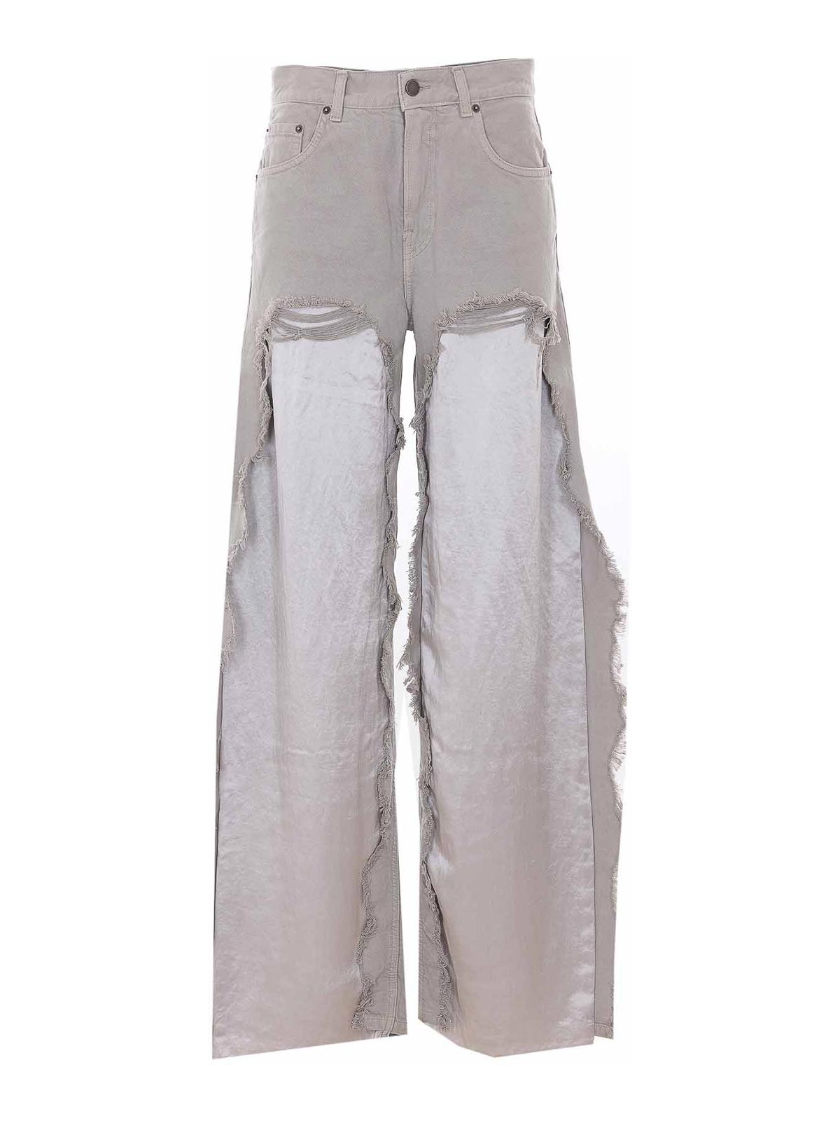Ice Grey Bonnie Satin Bull Jeans