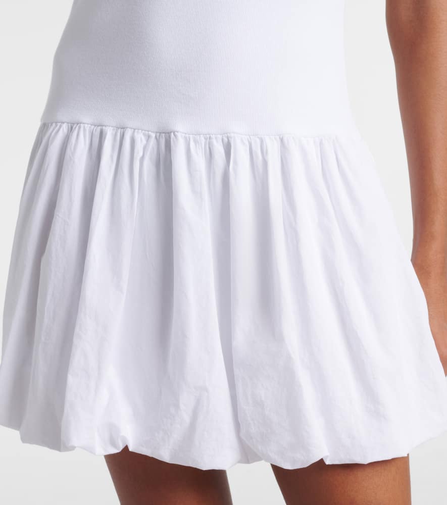 Isla cotton-blend poplin minidress