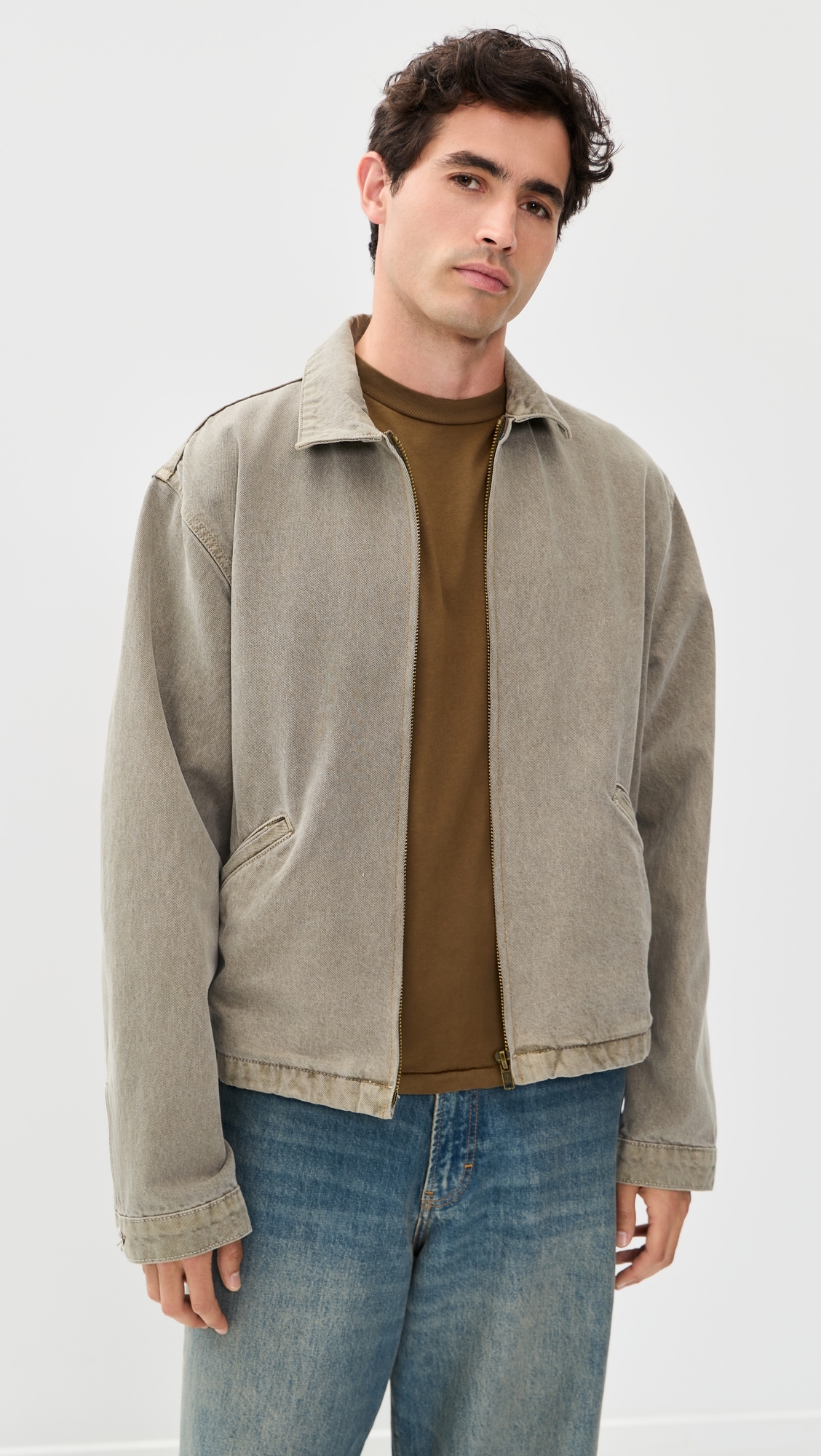 Zed Zip Twill Jacket Moss