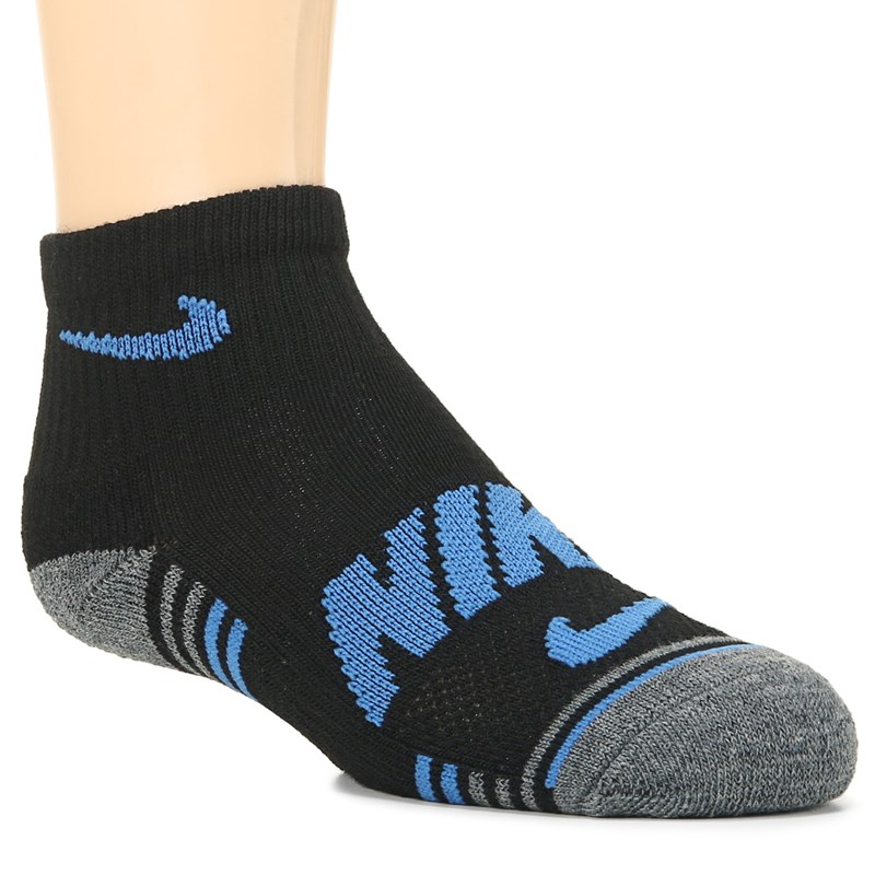 Kids' 6 Pack Youth X-Small Cushioned Ankle Socks (Black)