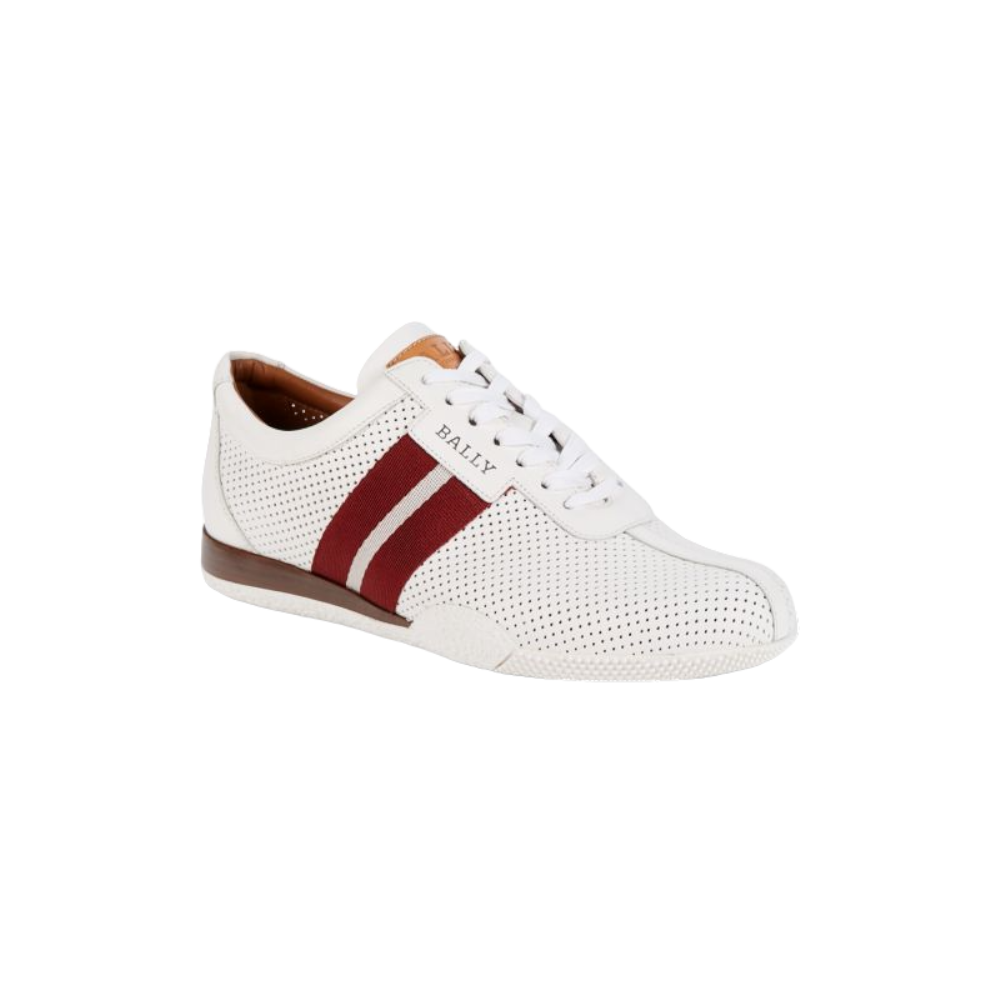 Frenz Men's 6233822 White Perforated Leather Sneakers