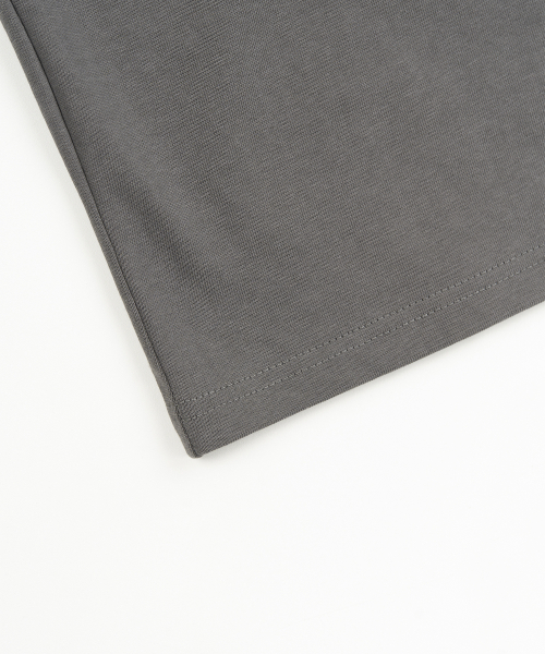 Slim Crop Button Half T-Shirt