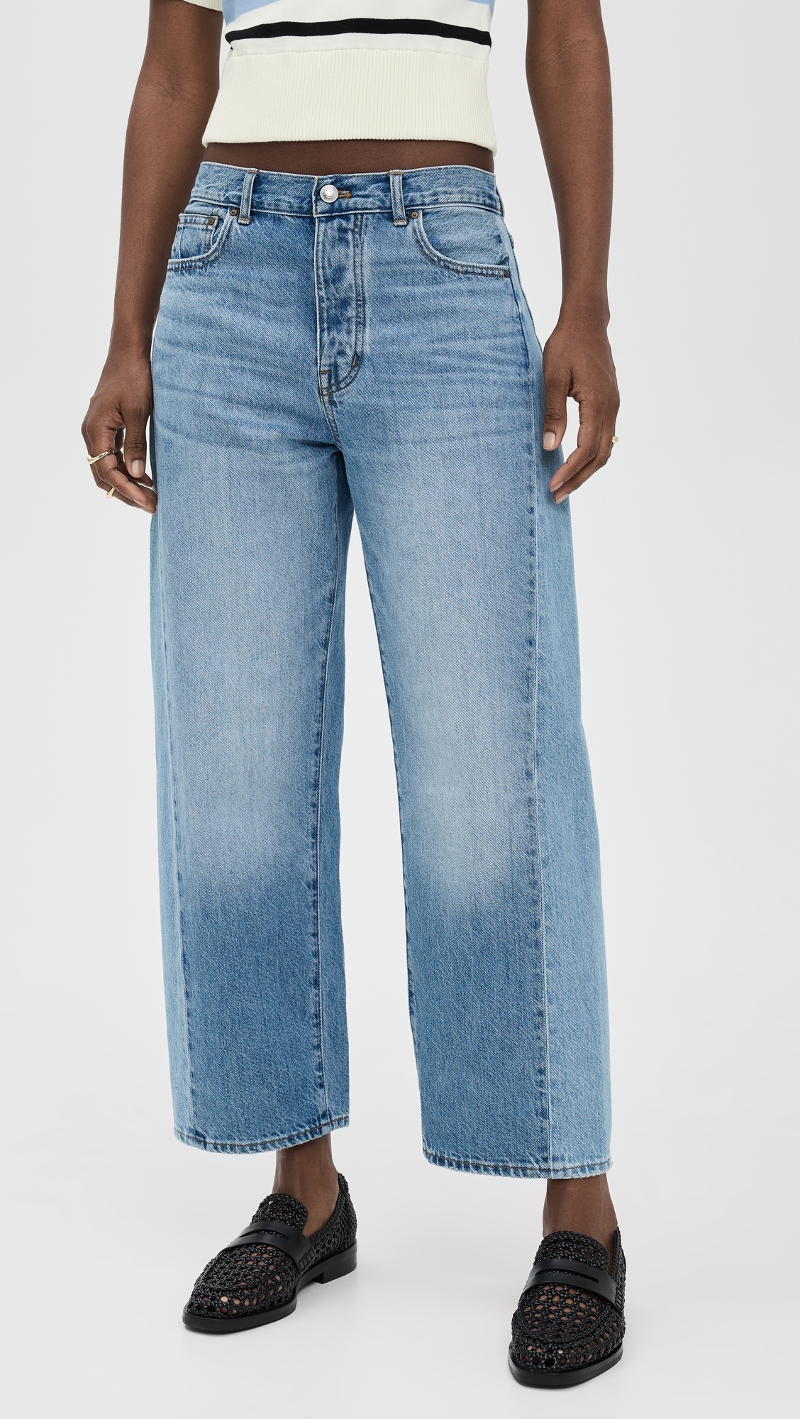 Madewell Pieced Barrel-leg Jeans in Redlands Wash Redlands Wash