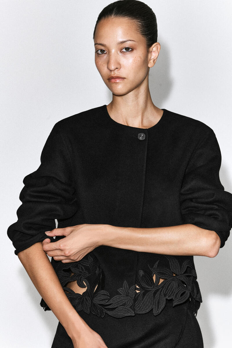 Embroidered Double-Faced Wool Jacket