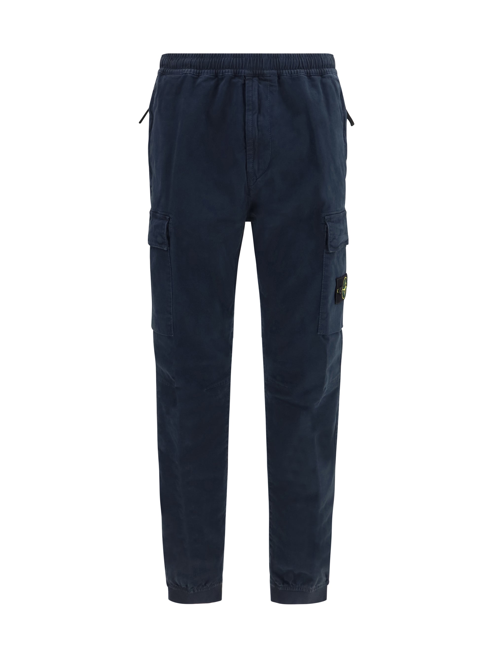 Elasticated Cuffs Cargo Pants — Navy
