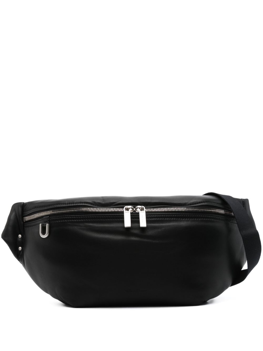 Bumbag leather belt bag - Black