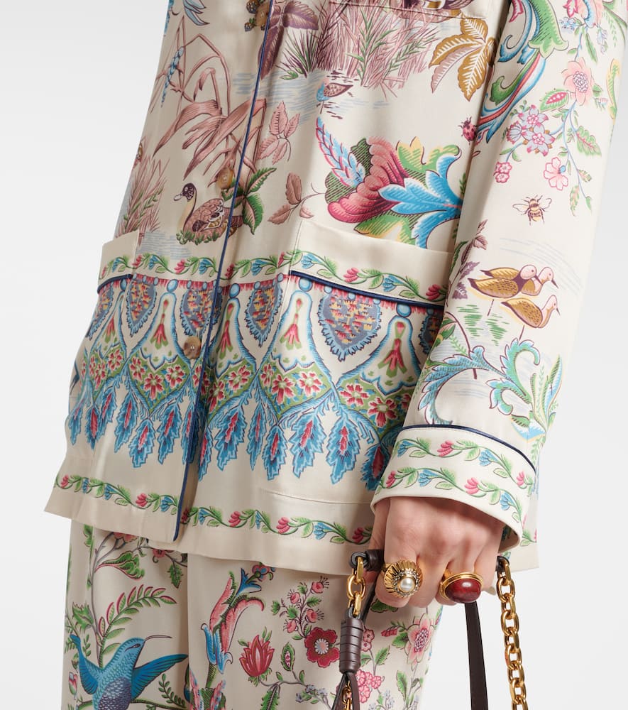 Printed bowling shirt