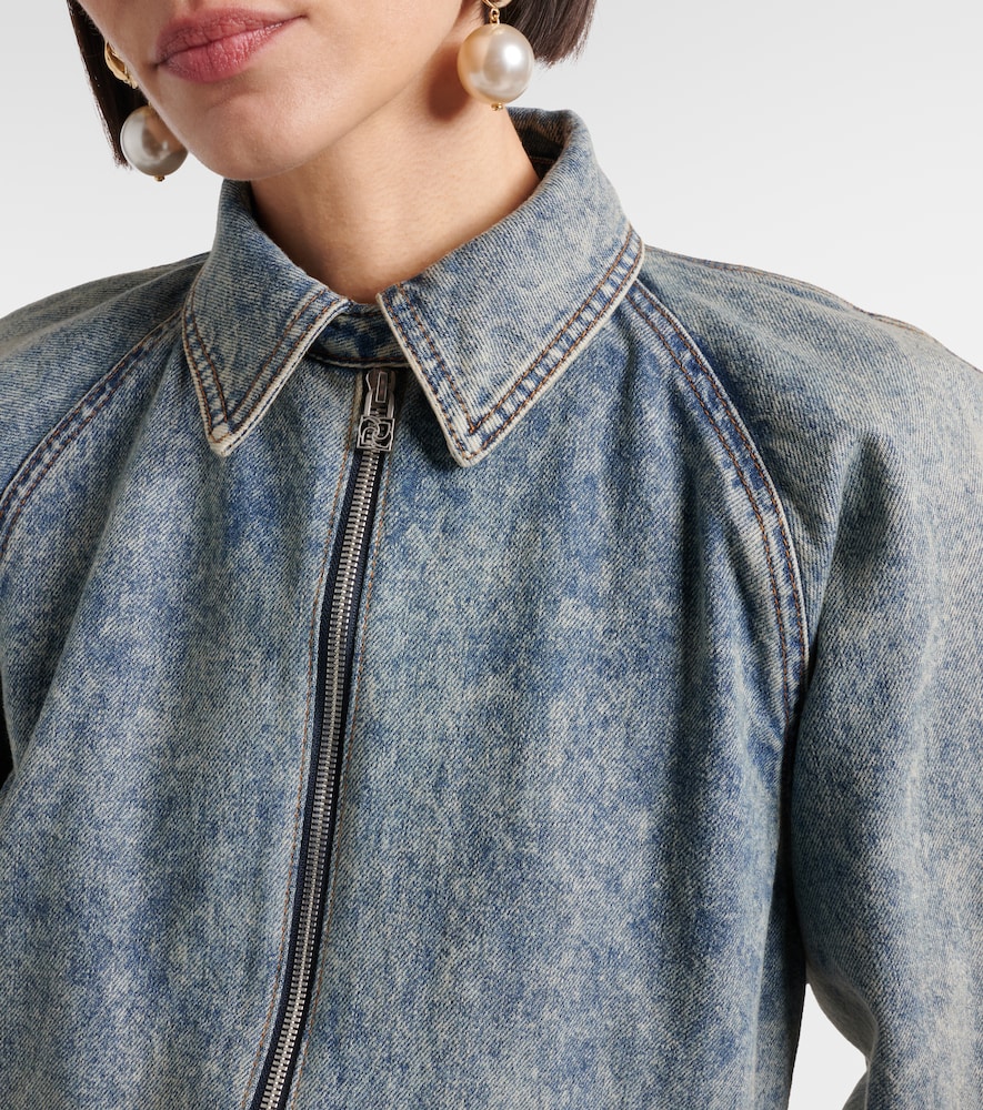 Denim blouson jacket