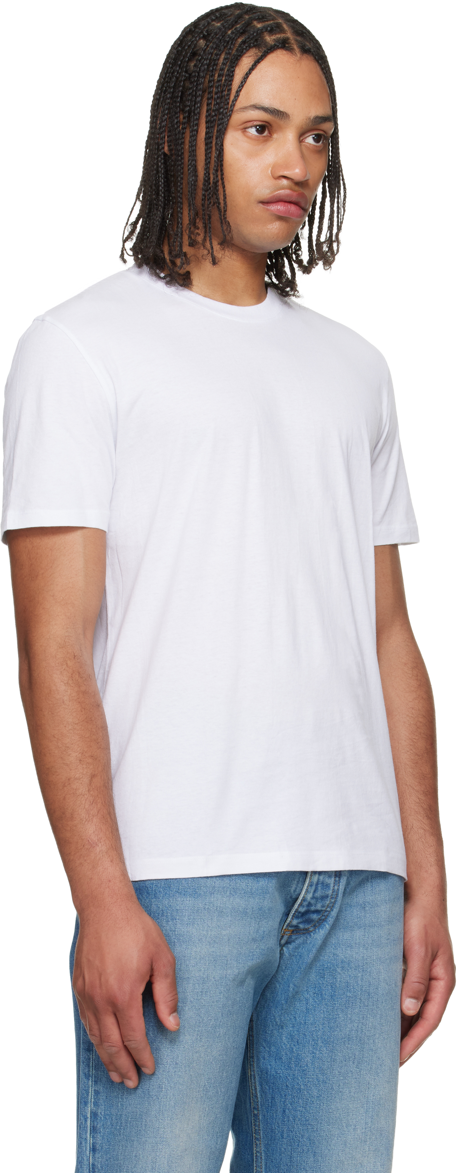 Three-Pack White Shades Cotton Jersey T-shirts
