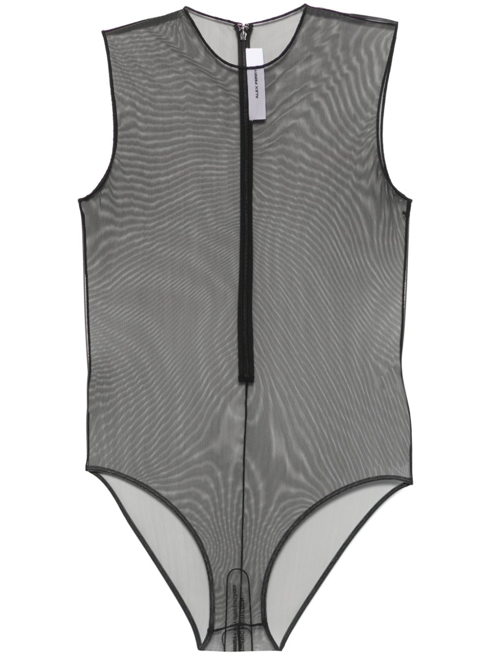 Crew-neck mesh bodysuit - Red