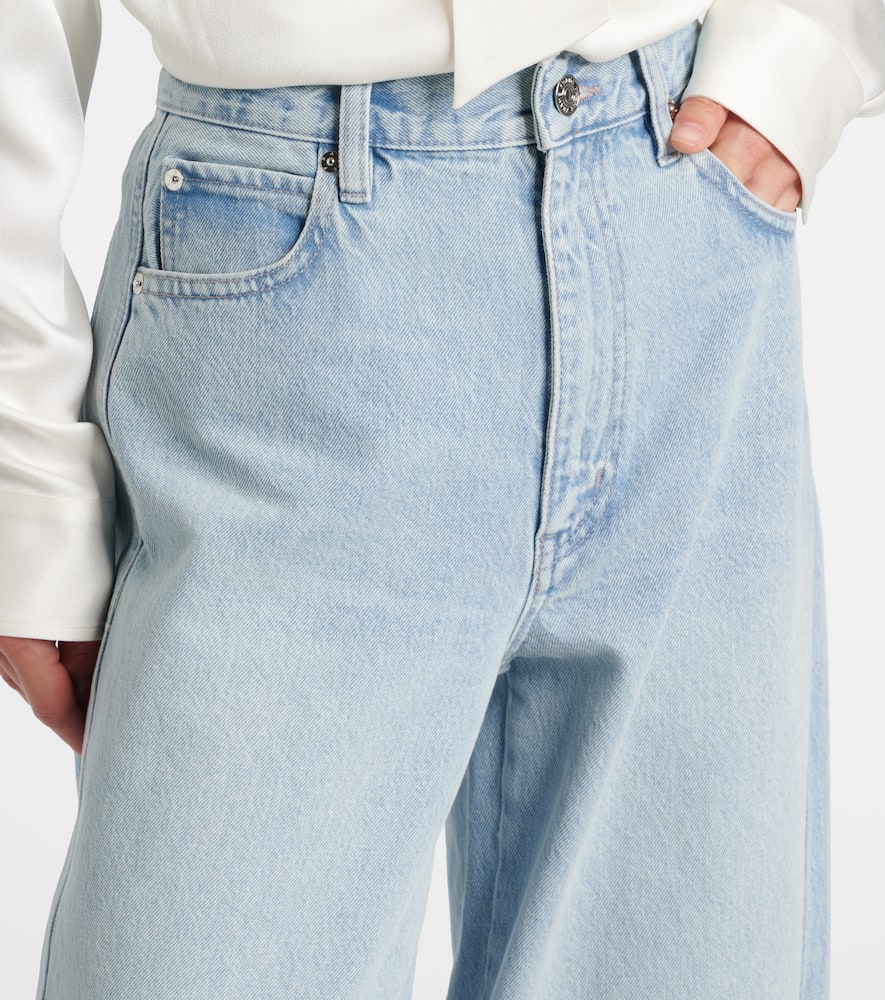Twisted wide-leg jeans