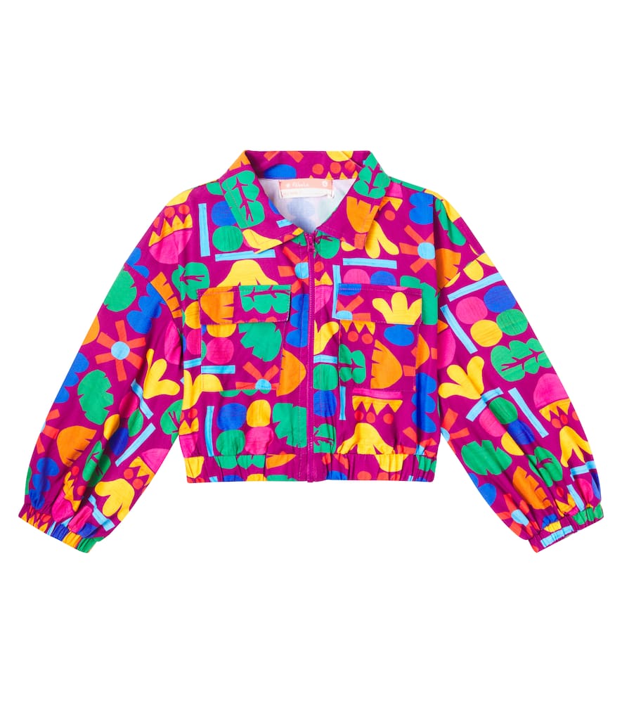 Fábula Mais Flores printed cotton jacket