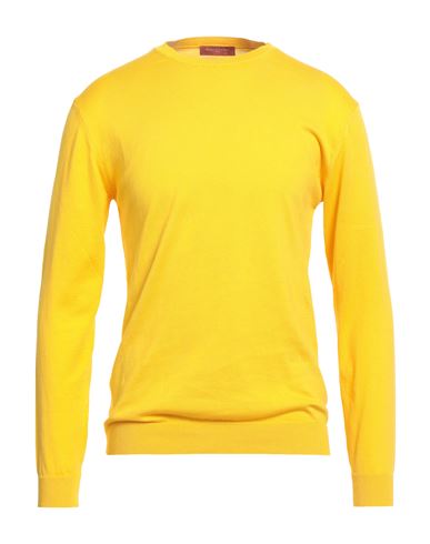Man Sweater Yellow Size L Cotton