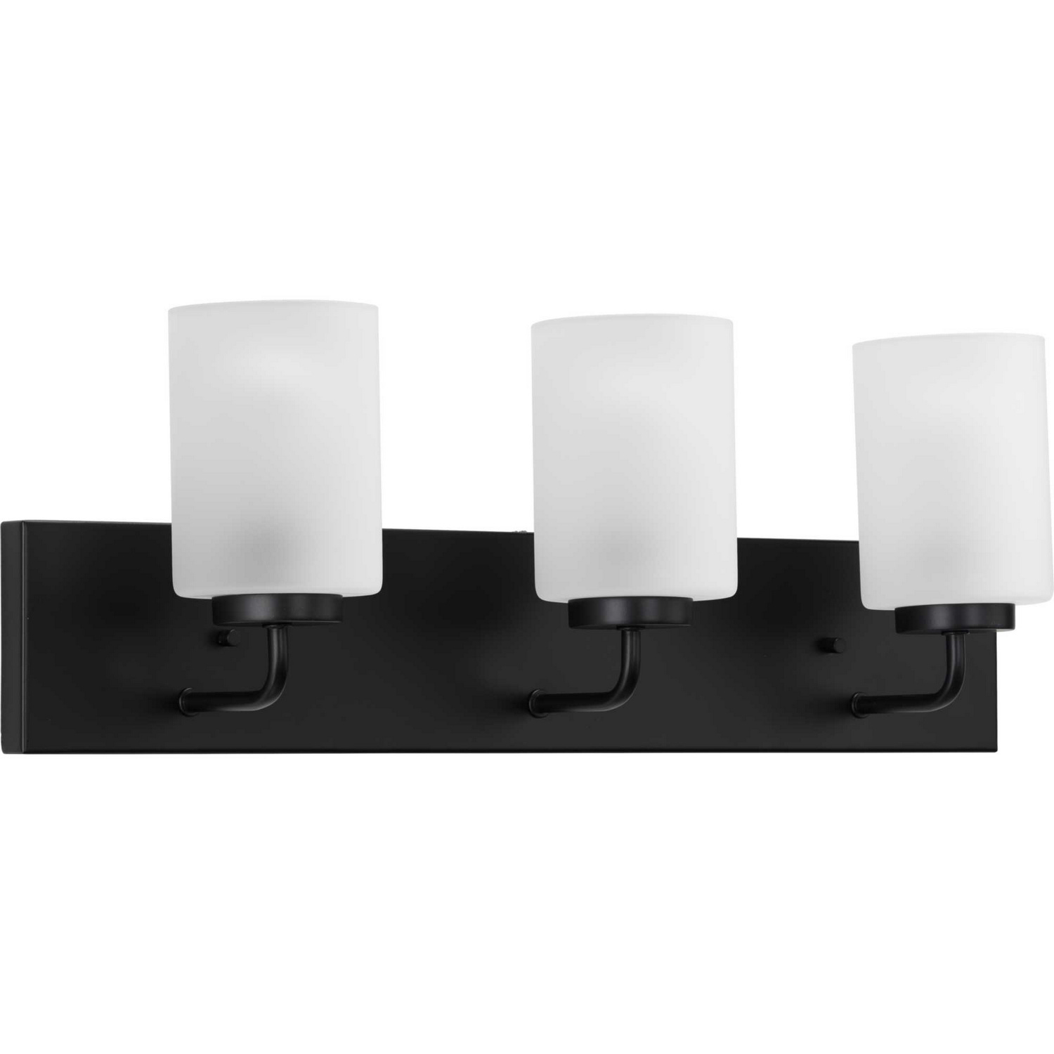 Matte Black Three Light Bath Bracket from the Merry Collection