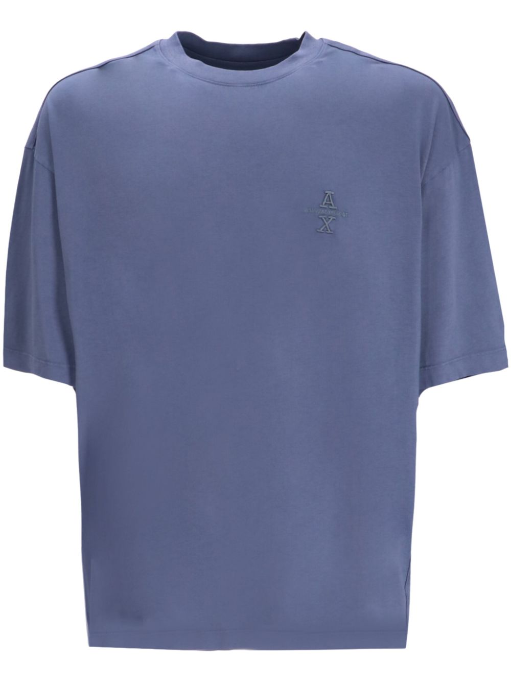 Logo-embroidered T-shirt - Blue