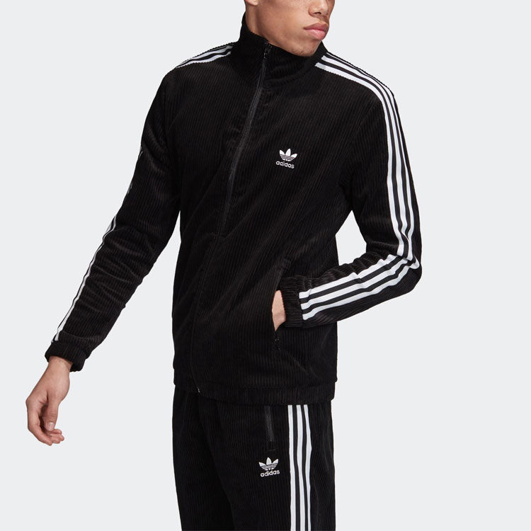 Originals Cord corduroy Zipper Jacket Black