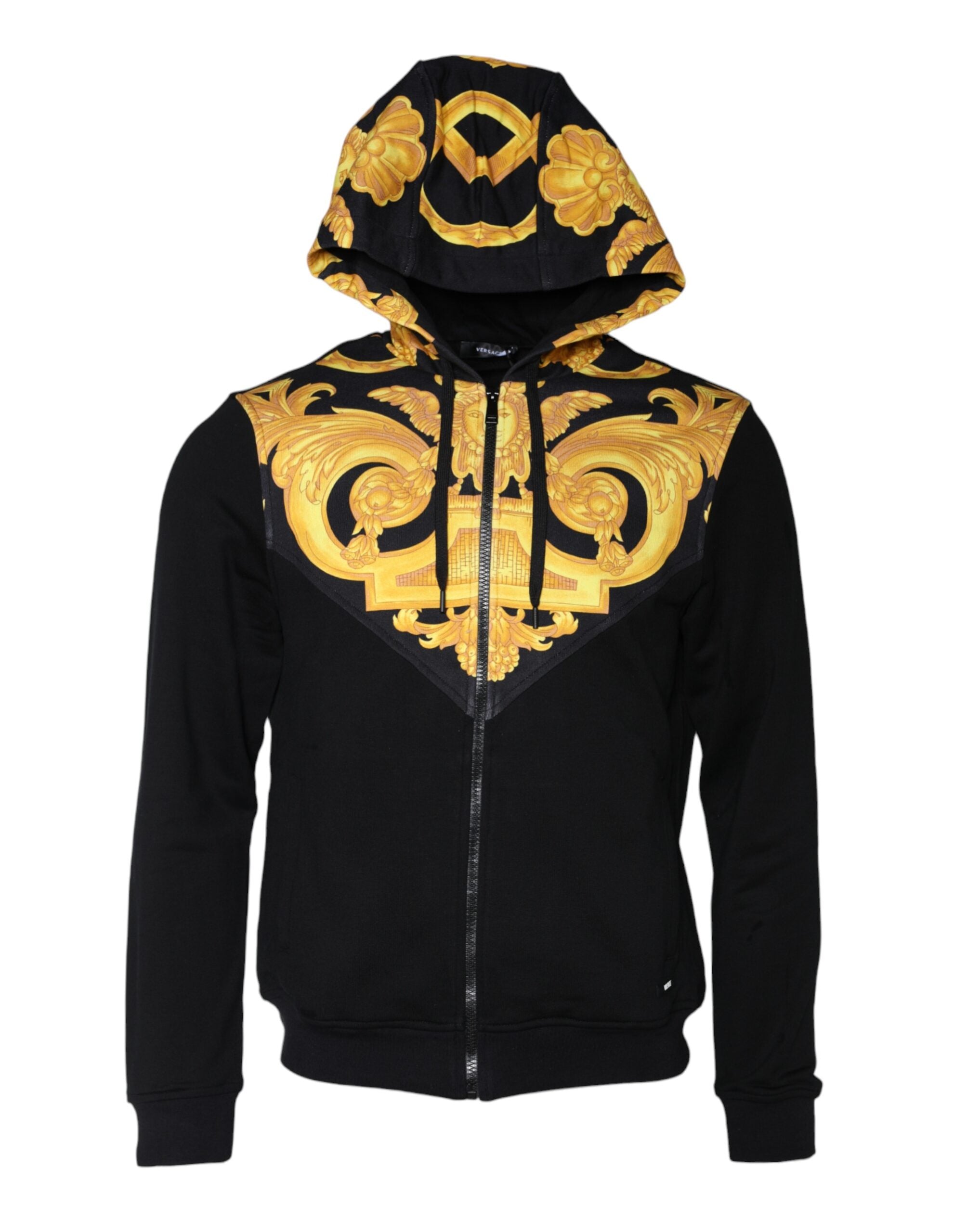 Medusa Print Cotton Sweatshirt — Black