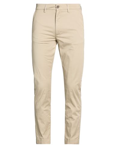Man Pants Beige Size 28 Cotton, Elastane