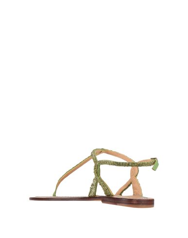 Malìparmi Woman Thong sandal Lime green Size 6 Leather