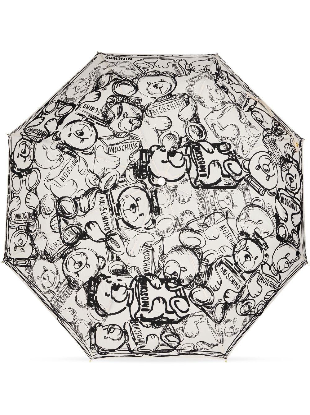 Teddy Bear-print umbrella - White