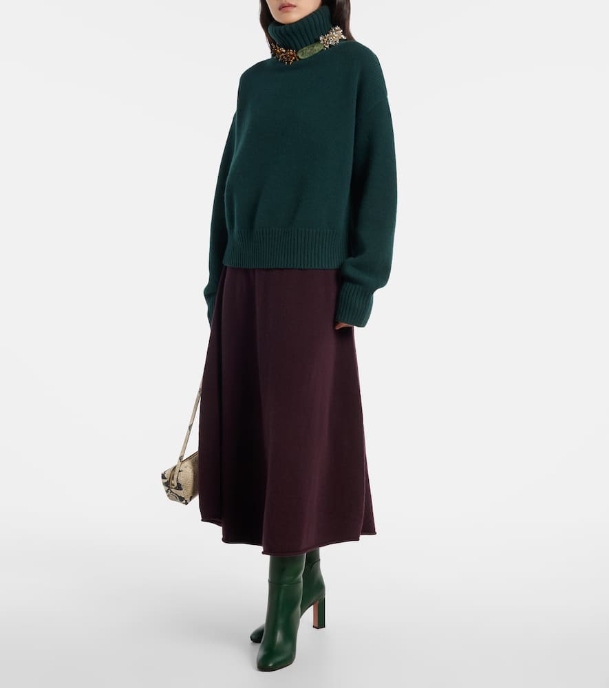 Crop Xtra cashmere turtleneck sweater