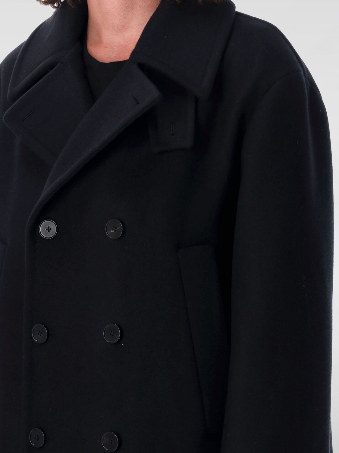 Double breasted wool coat - Grey