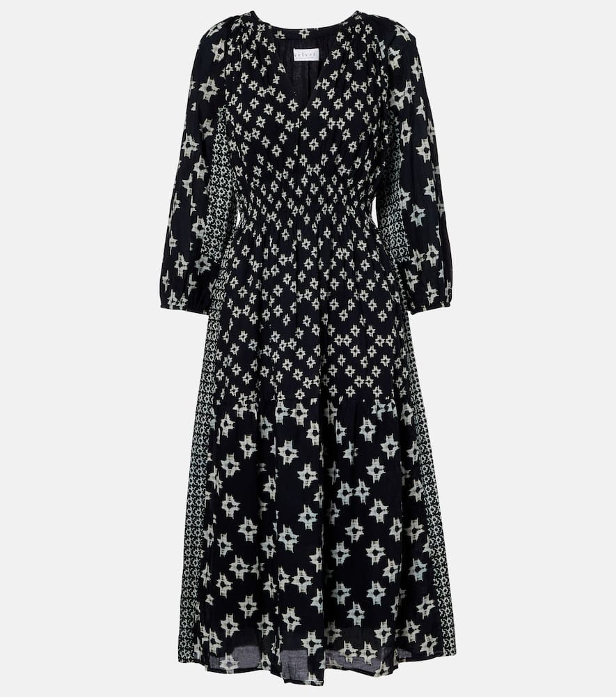 Elen embroidered cotton midi dress